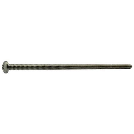 Midwest Fastener #10-24 x 5 in Phillips Pan Machine Screw, Plain 18-8 Stainless Steel, 6 PK 37742